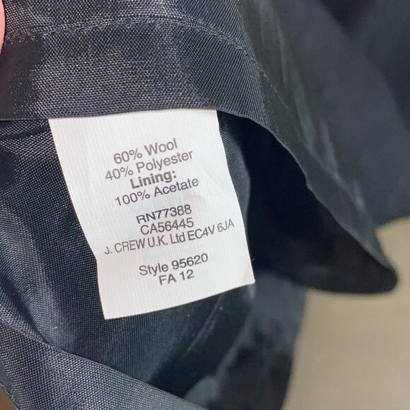 J. Crew classic black 3/4 sleeve wool blend dress - Picture 7 of 8